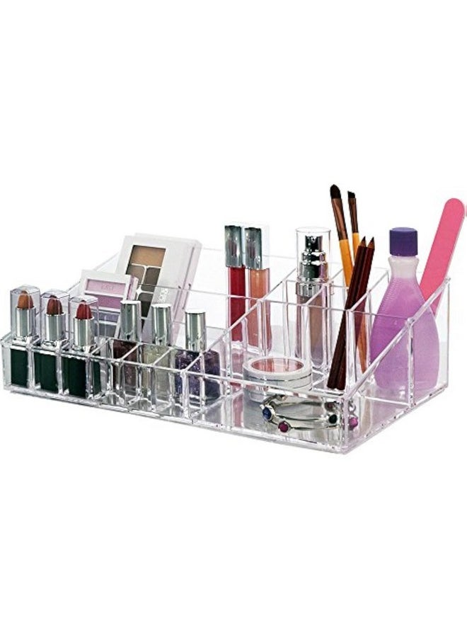 Lifestyle-You - Luxury Acrylic Cosmetics Organiser Tray With Removable Lipstick Holder - Image 1