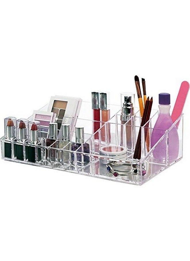 Lifestyle-You - Luxury Acrylic Cosmetics Organiser Tray With Removable Lipstick Holder - Image 1