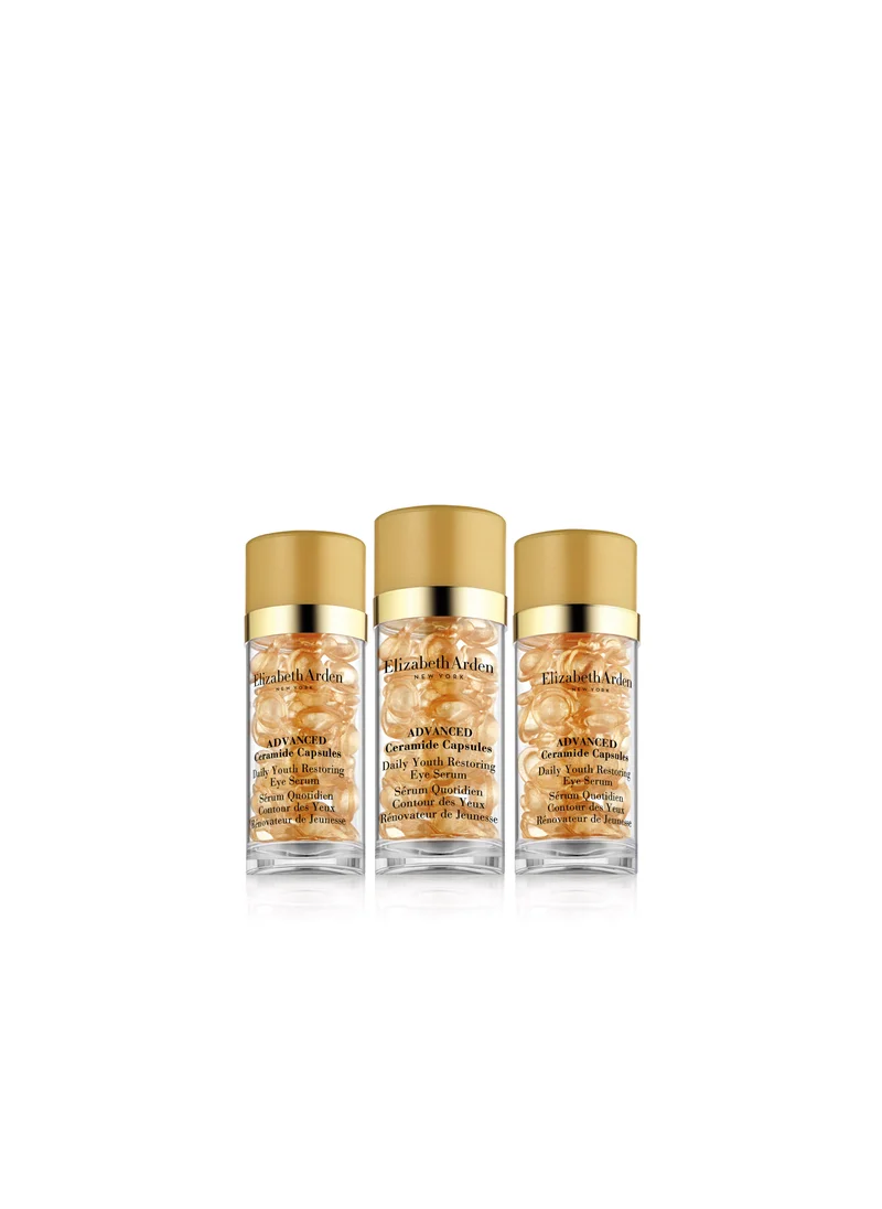 اليزابيث اردن Travel Exclusive Advanced Ceramide Capsules Replenish & Restore For Eyes Trio Set, Savings 32%