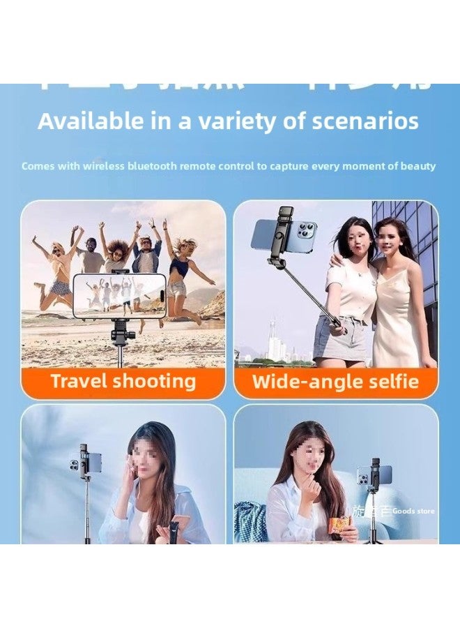 Loquat Mobile Phone Selfie Stick 2025 Landing Tripod Universal Travel Portable Handheld Camera 36 Wholesale-Color:【 1m 】【white Standard Model】one-piece FoldingStable Triangular Support Frame - Image 5