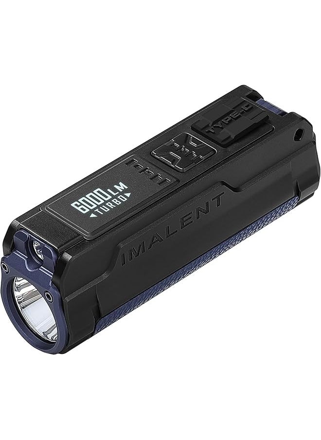 IMALENT Imalent BL70 EDC Minimalist Flashlight, 6000 Lumen Tactical Flashlight, White and Red Light, with 1 CREE XHP70.2 LED, OLED Display, Fast Type-C Charging, IP68 Resistant for Camping Hiking Emergency  - Image 1
