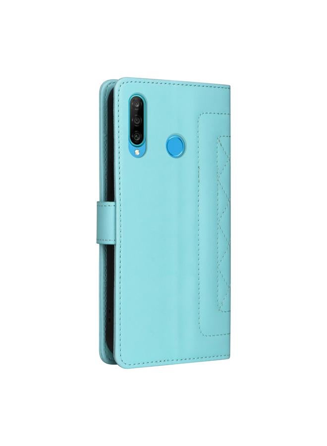S-TOP Case For Huawei P30 Lite Diamond Lattice Leather Flip Phone Case - Image 3