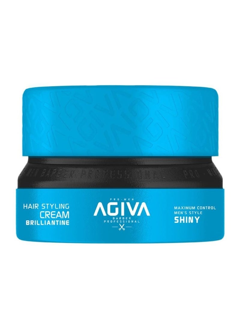 Agiva - Hair Styling Cream Brilliantine Maximum Control Men’s Style Shiny - Image 1