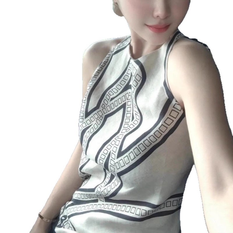 Women's Printed Halter Neck Sleeveless Top - Image 5