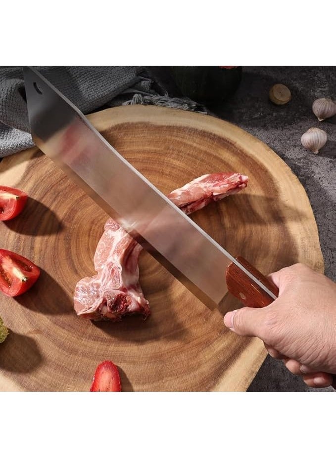 Heavy Duty Meat Cleaver Knife with Stainless Steel Blade, Ergonomic Handle and Full Tang Design for Meat, Bone and Vegetable Preparation - Image 2