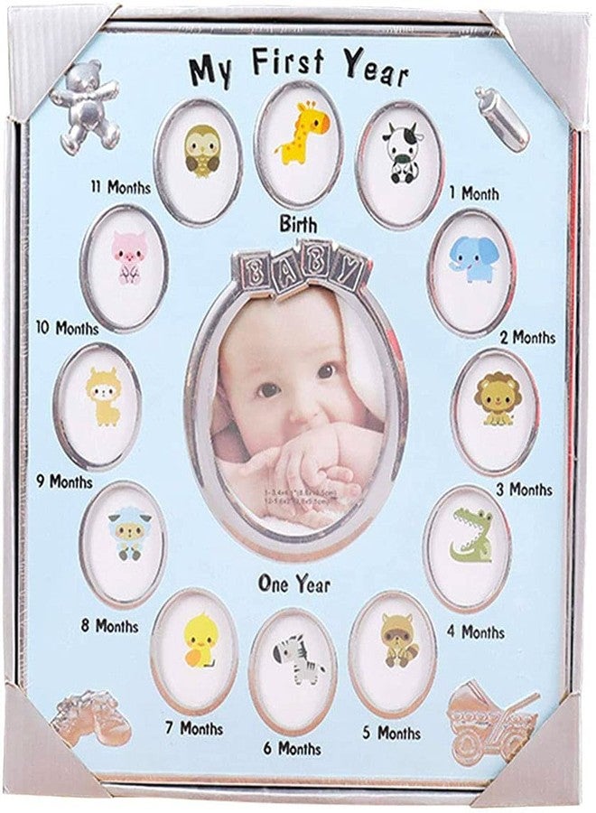 888 Corp Baby's First Year Photo Frame - Blue - Image 1