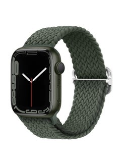 Sthxyfaith Solo Loop Nylon Band for Apple Watch, Soft Stretchable Replacement Wristband, Woven Elastic Strap Wristbands for IWatch Series 8/7/6/SE/5/4, 42MM/44MM/45MM/49MM L（Dark Olive Green） ﻿  - Image 1