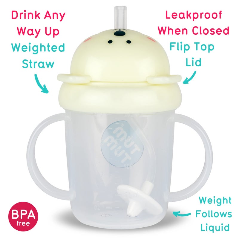 TUM TUM Tippy Up Free Flow Sippy Cup (No Valve), Sippy Cup for Toddlers, 200ml, BPA Free (Pete Polar Bear 200ml) - Image 2