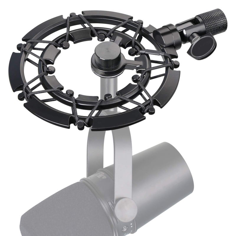 YOUSHARES MV7 Shock Mount Reduces Vibration Noise Matching Mic Boom Arm Stand, Compatible for Shure MV7 Mic by YOUSHARES - Image 1