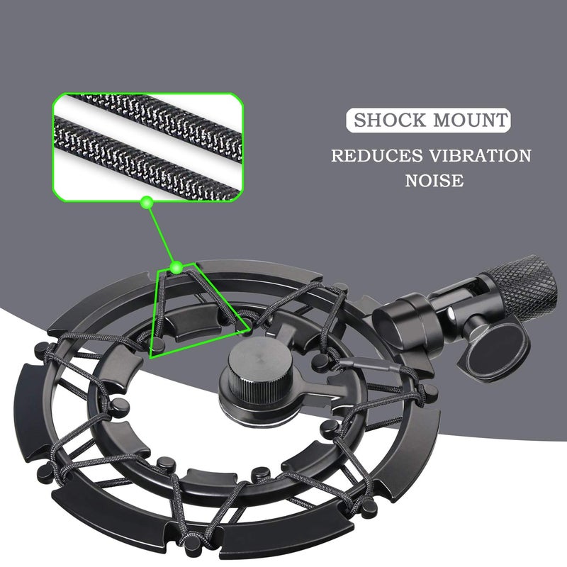 YOUSHARES MV7 Shock Mount Reduces Vibration Noise Matching Mic Boom Arm Stand, Compatible for Shure MV7 Mic by YOUSHARES - Image 4