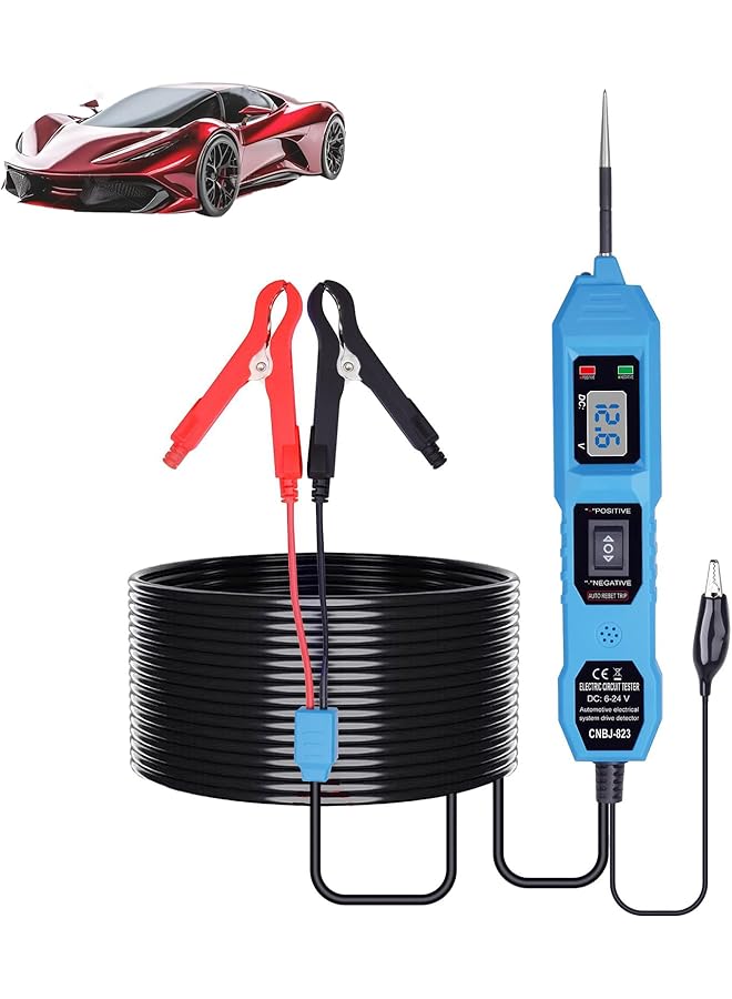 Automotive Circuit Tester, 3.5-36V Dc, Lcd Digital Display, Illuminating Lights, Dual Color Polarity Indicator, Bidirectional Voltage Tester, Fuse Tester Electric Tool For Car Repair - Image 1