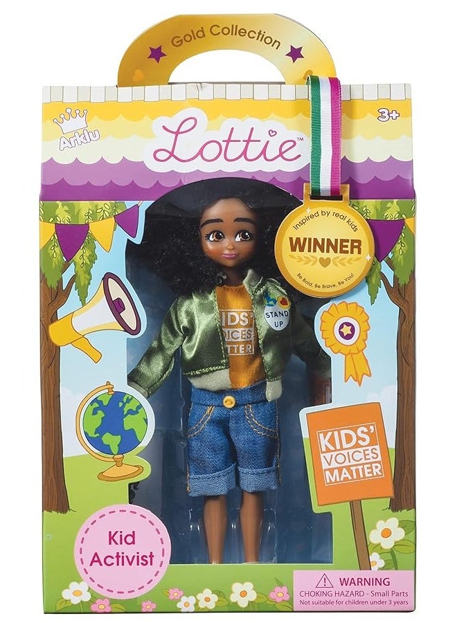 Lottie Lottie Kid Activist Doll | Cute Black Dolls for Girls & Boys Outfit | Doll On A Mission! | for 6 Year Old and up! Cute Black Doll Inspired by Real-Life Kid Activist, Mari Copeny. Wears - Image 2