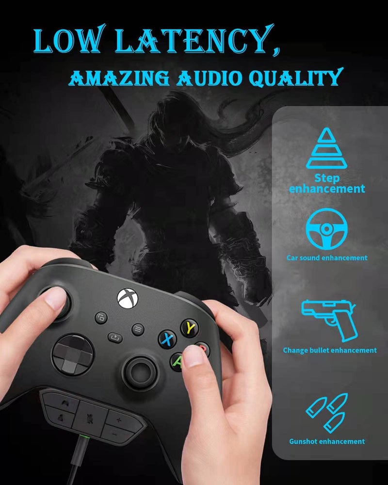 OLCLSS Headset Adapter for Xbox Controller, Mic Adapter for Xbox One/One S/X/Elite 1/ Elite2/ Series S/X Controller, Headphone Adapter for Xbox One Controller - Image 2