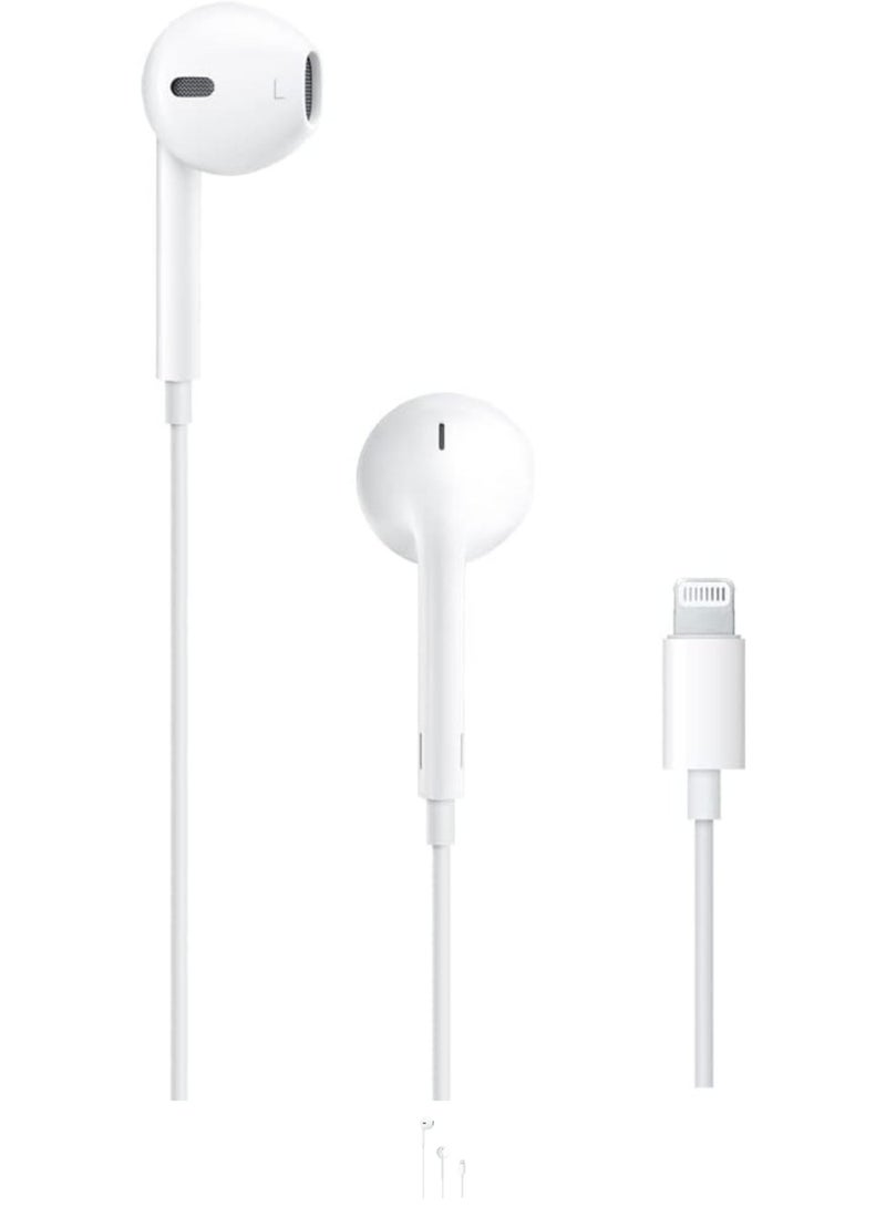 سماعة أذن آيفون سلكية بطول متر اللون ابيض - Image 1