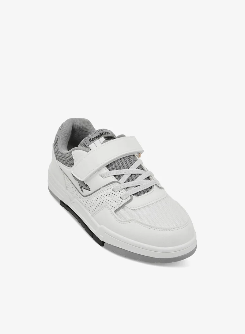 kangaROOS Boys' Panelled Sneakers with Hook and Loop Closure