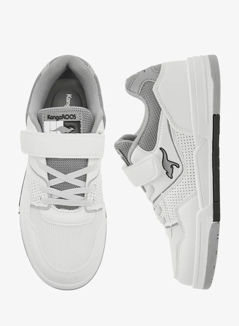 kangaROOS Boys' Panelled Sneakers with Hook and Loop Closure