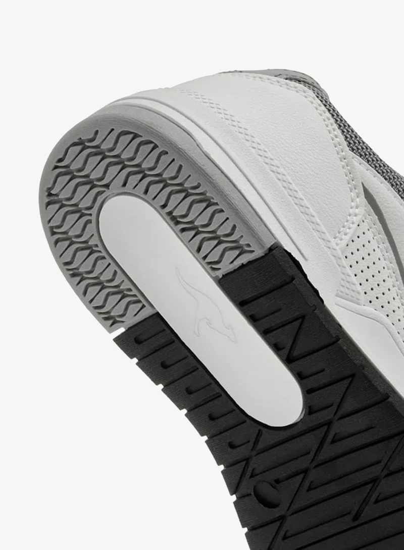 kangaROOS Boys' Panelled Sneakers with Hook and Loop Closure