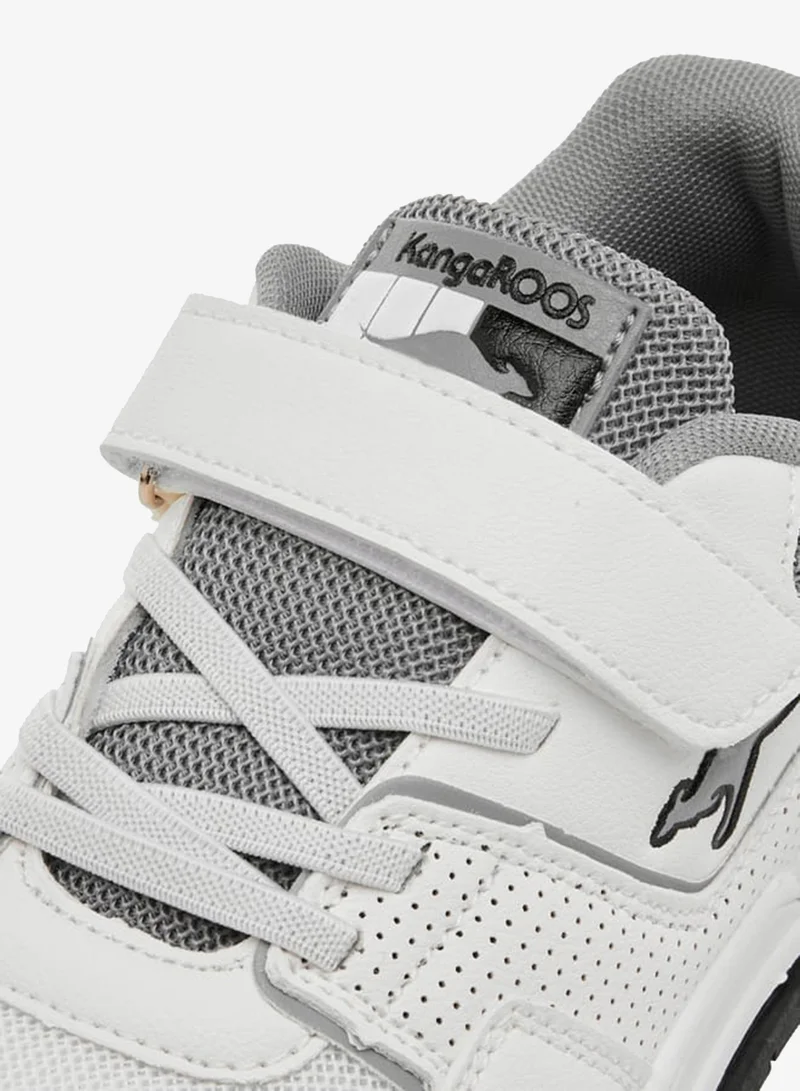 kangaROOS Boys' Panelled Sneakers with Hook and Loop Closure