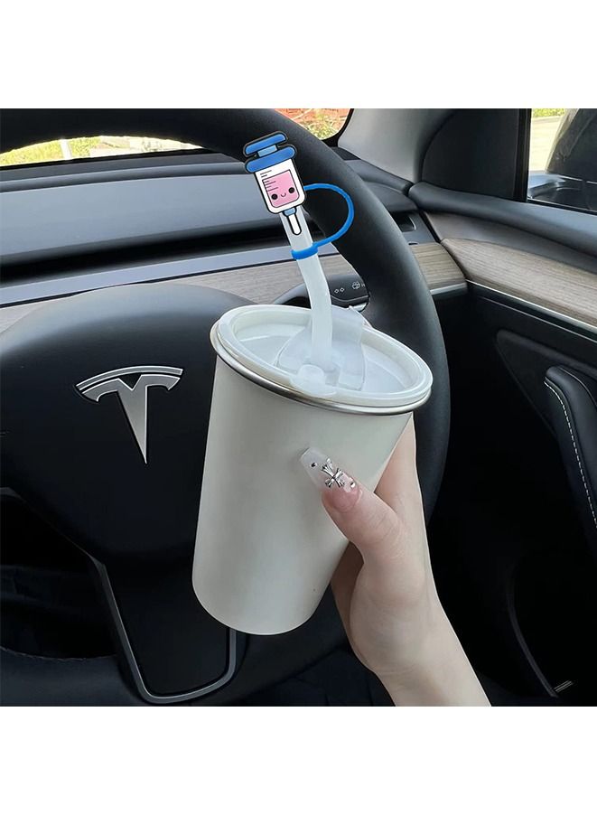 6Pcs Silicone Straw Tips Cover Reusable Splash Proof Drinking Straw Covers Cap for 6-8 mm Cup Straw Accessories (Mixed Style) - Image 2