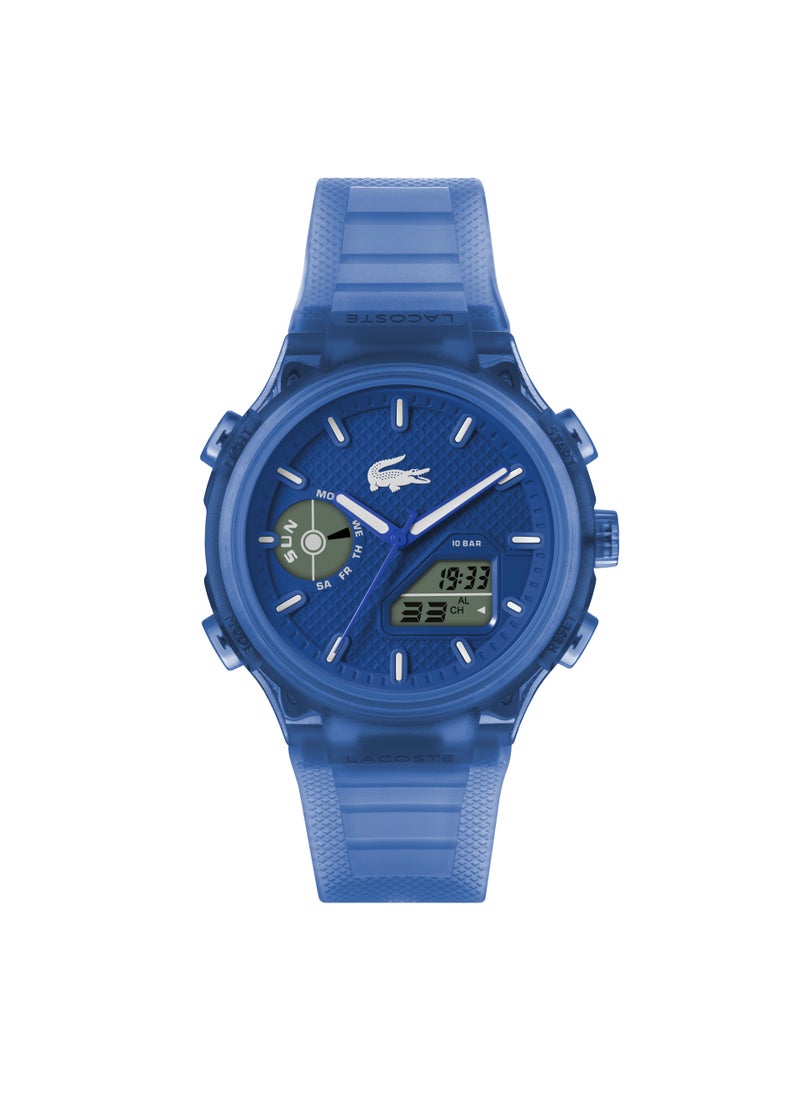 LACOSTE Lc33 Dual-Display Multifunction Blue Silicone Strap  - Image 1