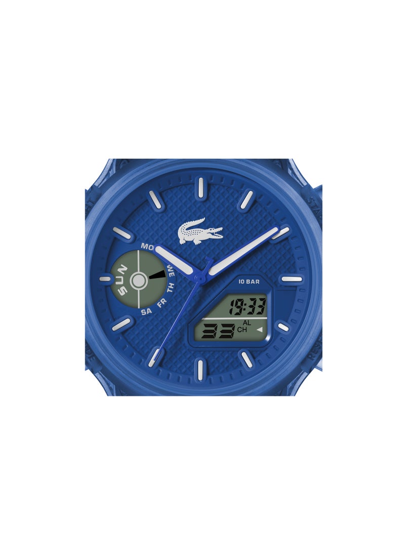 LACOSTE Lc33 Dual-Display Multifunction Blue Silicone Strap  - Image 4
