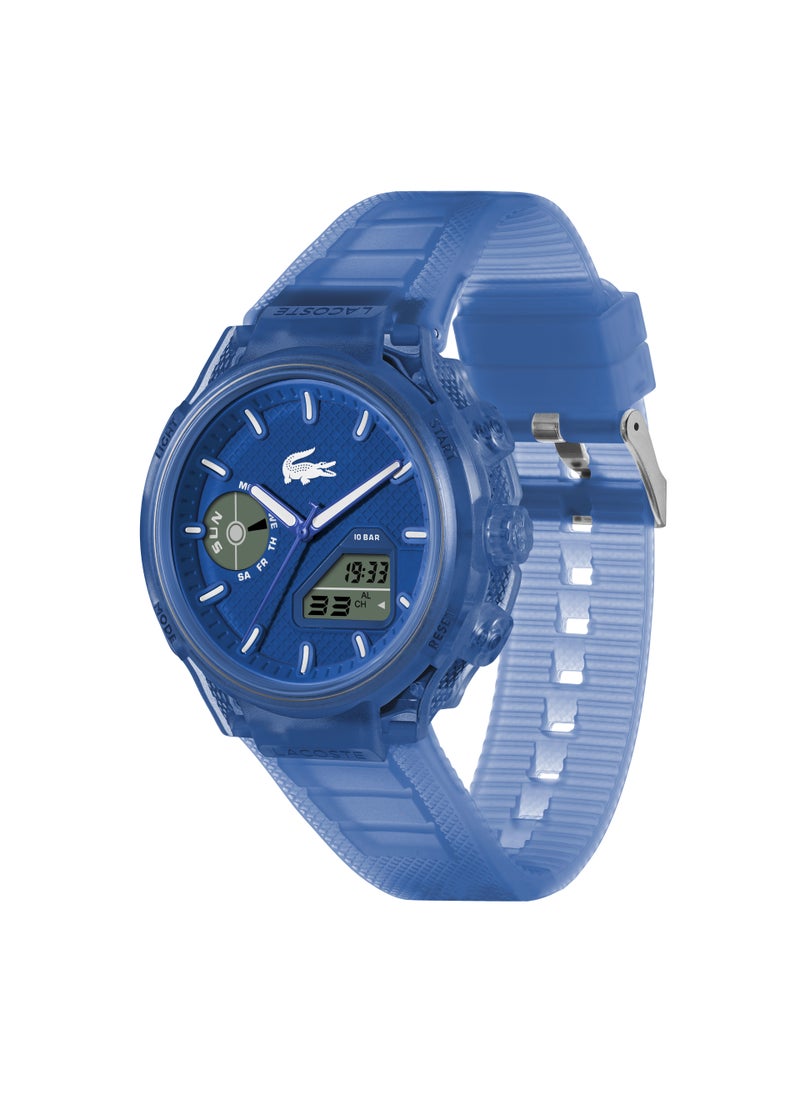 LACOSTE Lc33 Dual-Display Multifunction Blue Silicone Strap  - Image 3