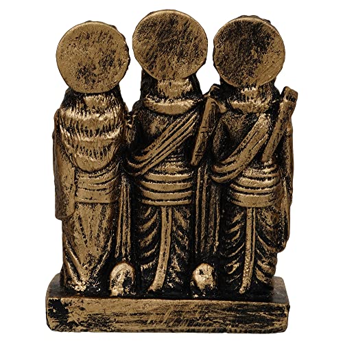 Webelkart Premium Polyresin Ram Darbar Idol Statue Murti Showpiece for Home Temple and Office Temple (5.5 x 4 x 2 Inches, Medium Gold) - Image 5