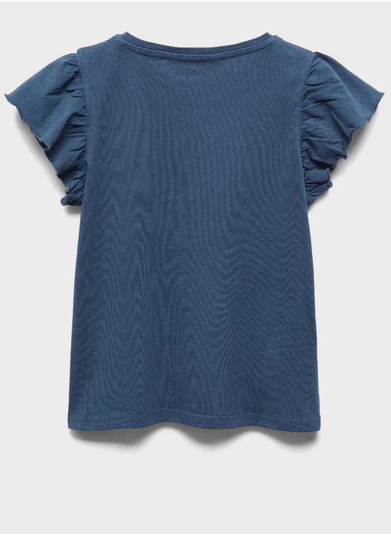 MANGO - Kids Ruffle T-Shirt - Image 1