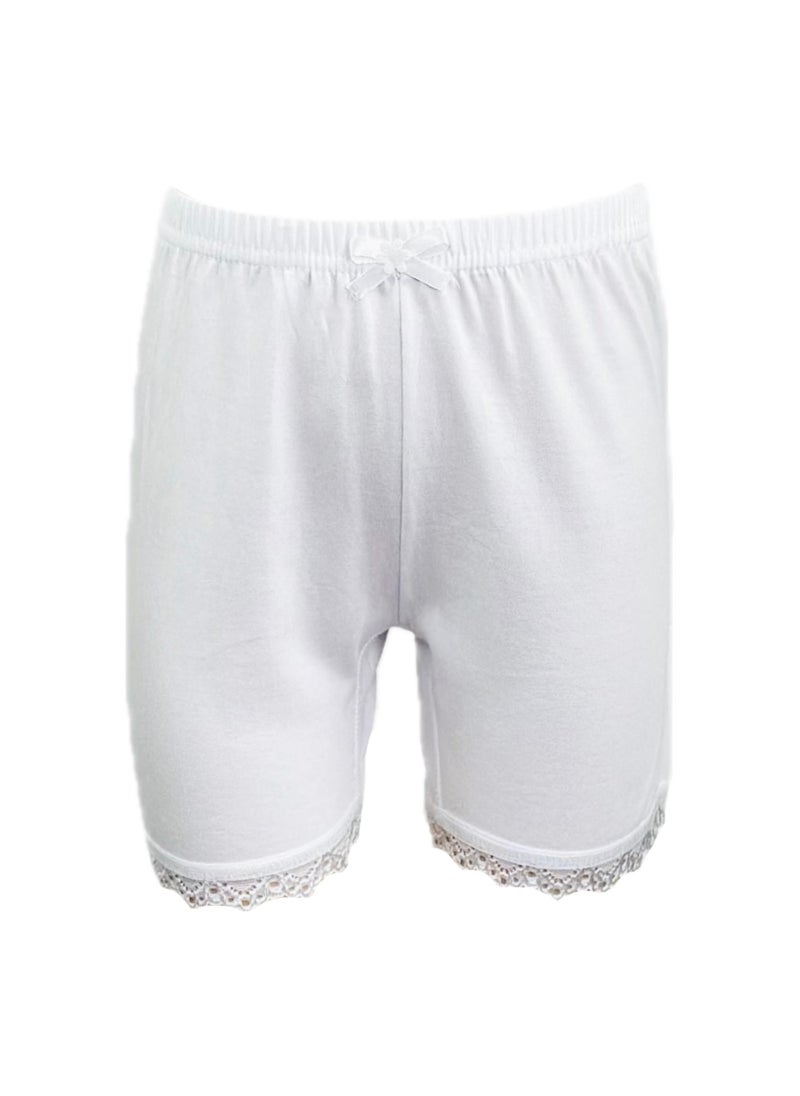 City Rose - 6 - Sets Cotton Camisole and Short Underwear Girls Set White - Image 1