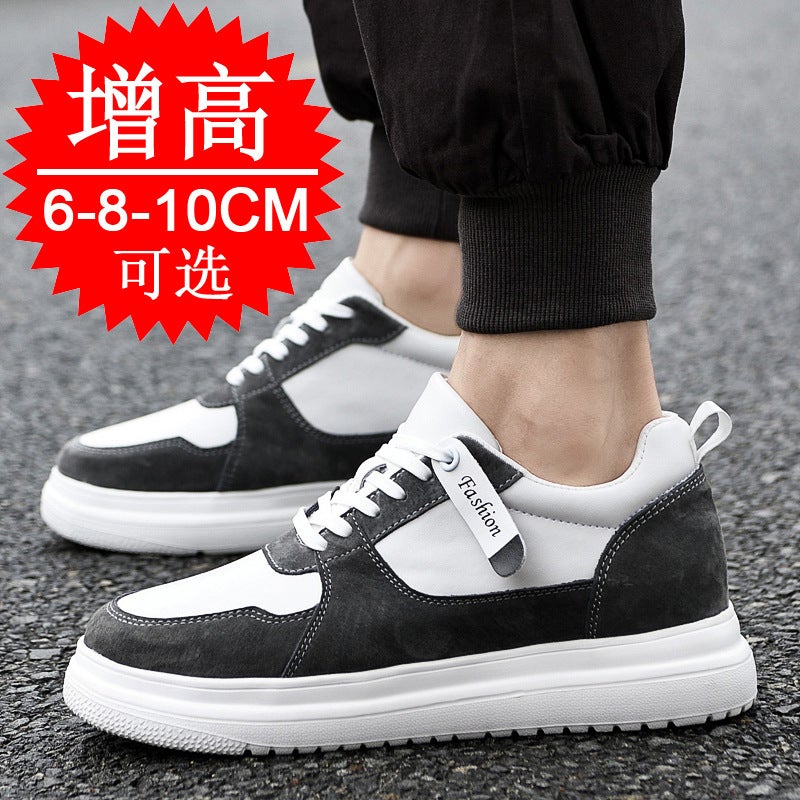 Men''s Shoes, Summer Breathable New Style, White Shoes with Hidden Height Increase, 10cm Height Increase Shoes, Sports Casual Shoes, Men''s Sneakers - Image 2
