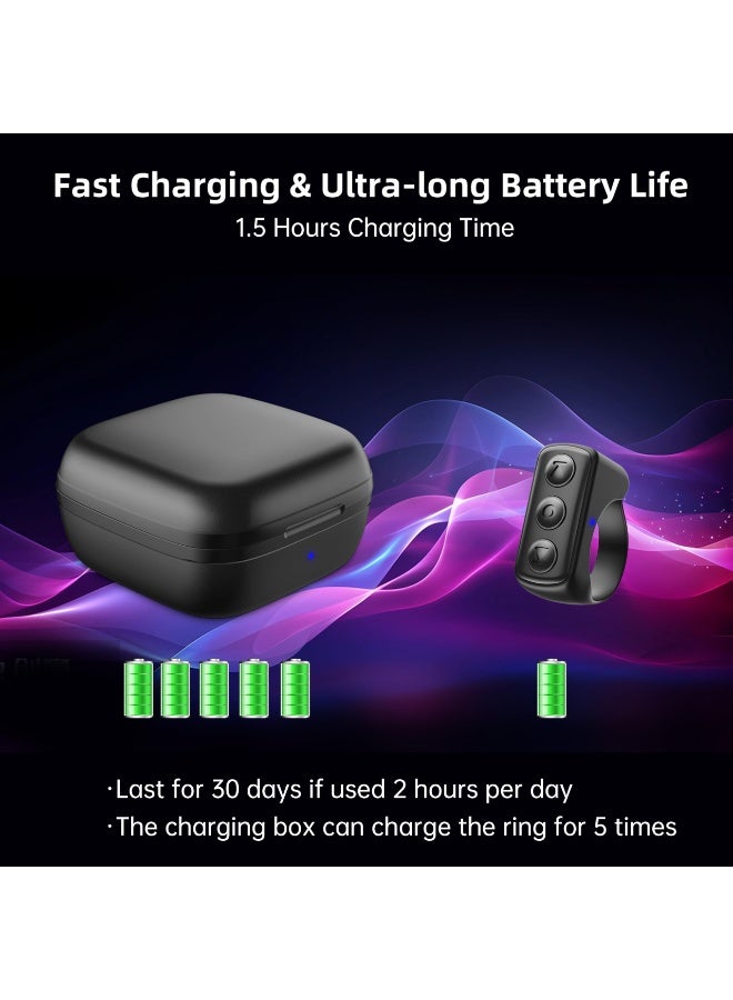 TikTok Scrolling Ring Bluetooth Remote Control for iPhone iPad Android, Page Turner, Black - Image 5