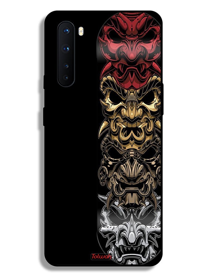 Tolwak OnePlus Nord Protective Case Cover Heads Art - Image 2