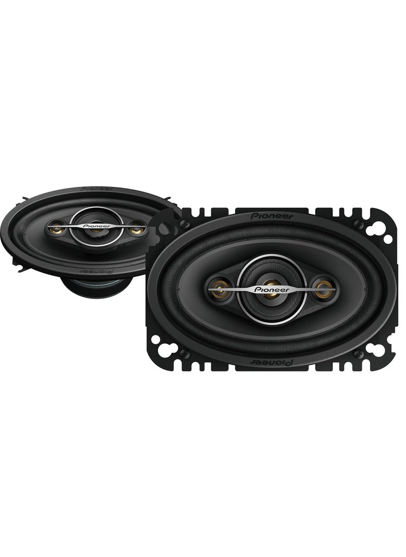 Pioneer - TS-A4671F 4x6 4 Way Coaxial Speaker Set with 2 Speakers (210W Max., 30W Sine Each), Powerful Sound, High Efficiency, 42mm Installation Depth, 93 x 153mm Installation Cut-Out - Image 1