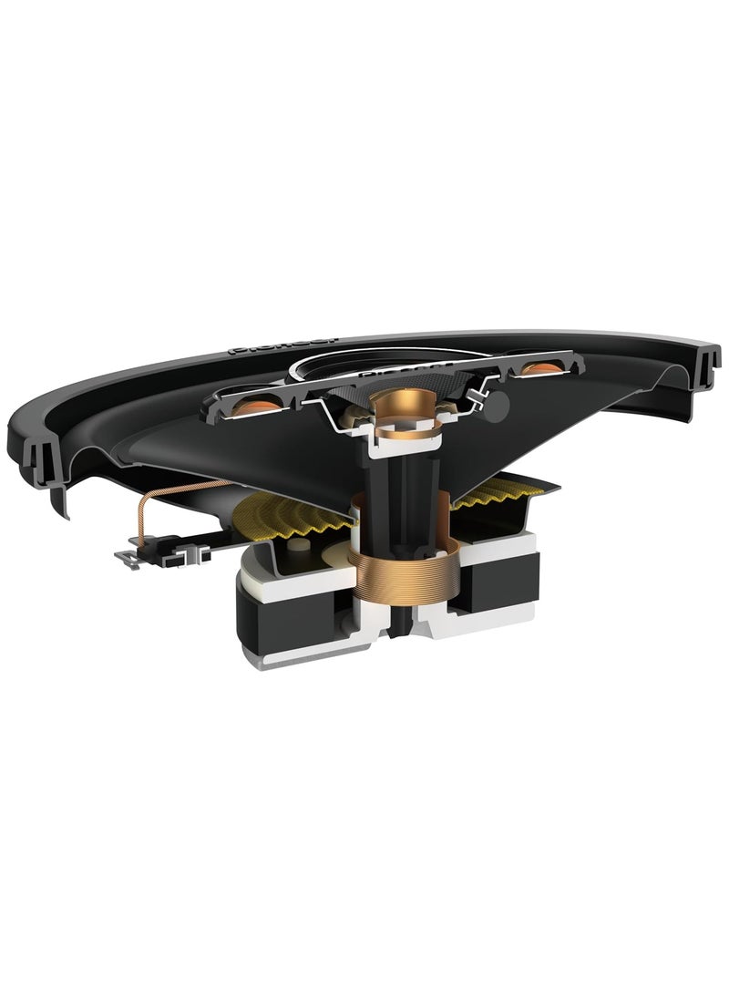 Pioneer - TS-A4671F 4x6 4 Way Coaxial Speaker Set with 2 Speakers (210W Max., 30W Sine Each), Powerful Sound, High Efficiency, 42mm Installation Depth, 93 x 153mm Installation Cut-Out - Image 1