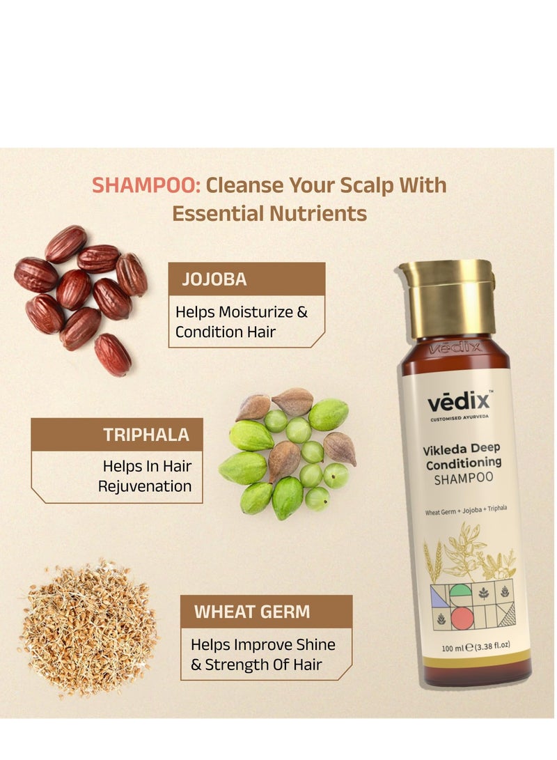 Vedix Customized Hair Fall Control Regimen For Dry Hair 3 Product Kit Anti Hair Fall Oil Hibiscus Eclipta Anti Hairfall Shampoo  Nuyantra Pro Hair Growth Serum   Dandruff Care Off White 540 Grams - Image 4