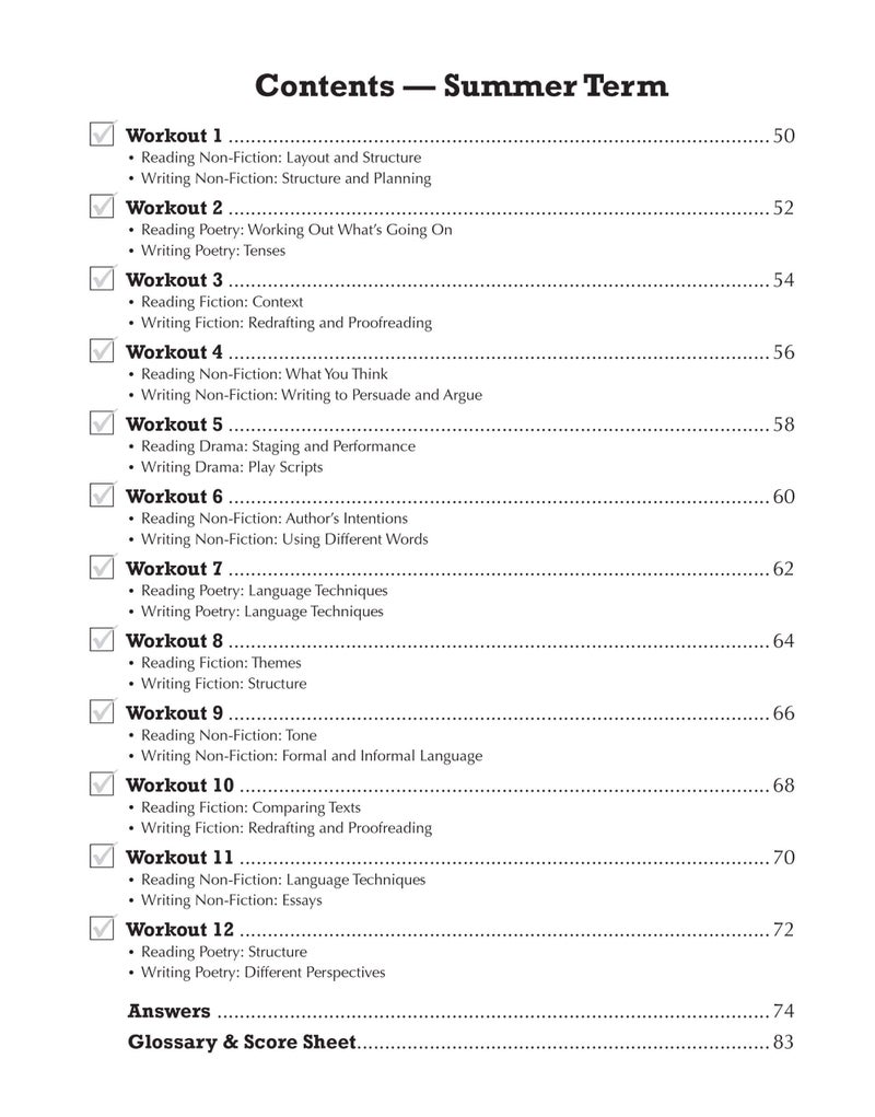 New Ks3 Year 7 English 10Minute Weekly Workouts - Image 1