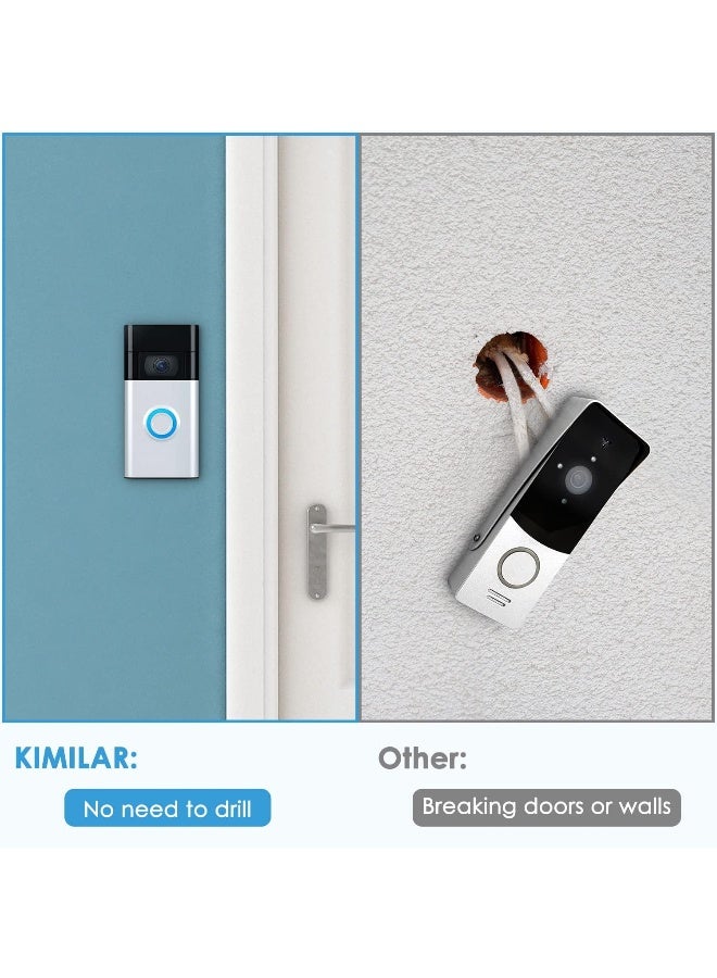 KIMILAR KIMILAR No-Drill Ring Camera Mount for RlNG Video Doorbell (2020 release), Mounting Bracket Accessories for Houses Apartments Office  - Image 4