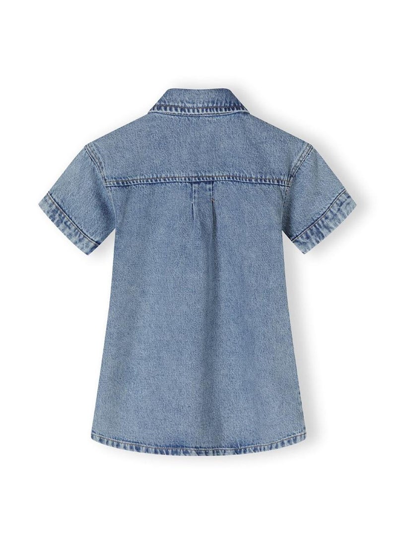 MINOTI Denim Button-Down Dress  - Image 3