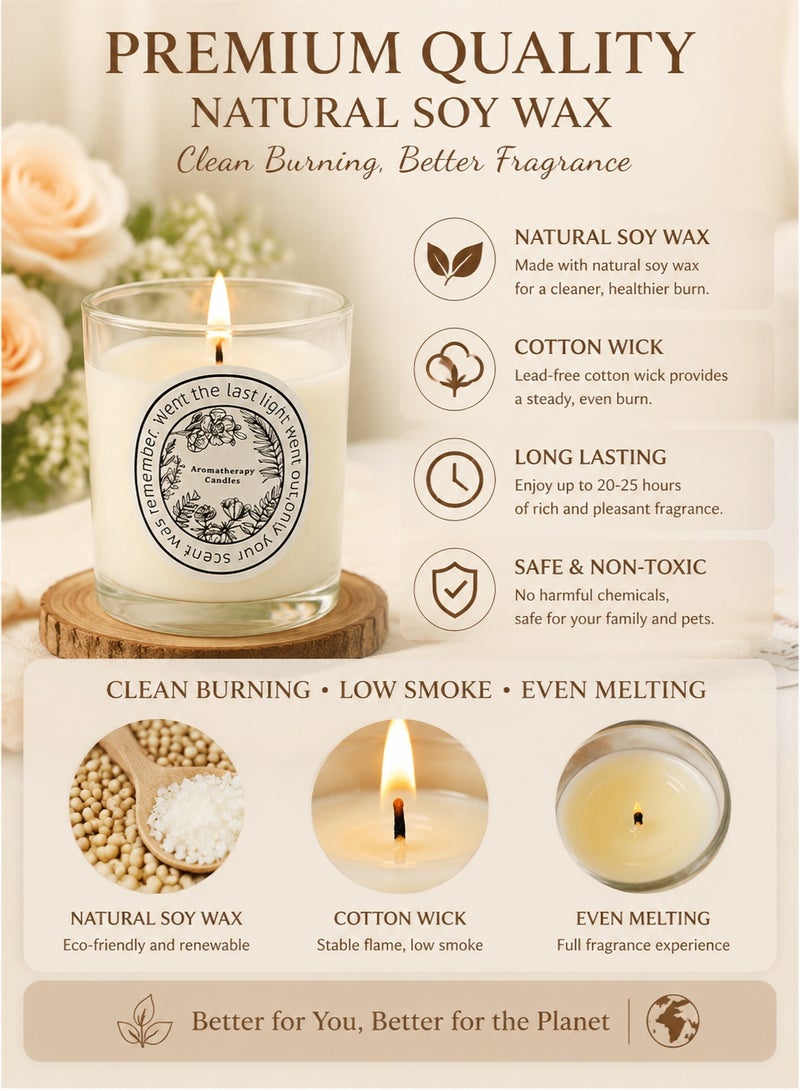 Golden Luxury Scented Candles Set of 3, Aromatherapy Soy Wax Candle Gift Set with 3 Relaxing Fragrances, Home Decor Candle for Bedroom Living Room Spa and Gifts - Image 2