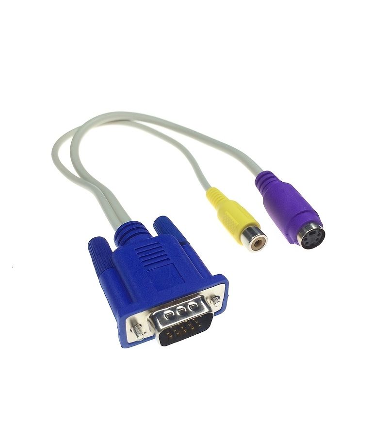 1pc VGA to AV Adapter Cable for TV to Computer Connection Triple Row 15 Pin - Image 5
