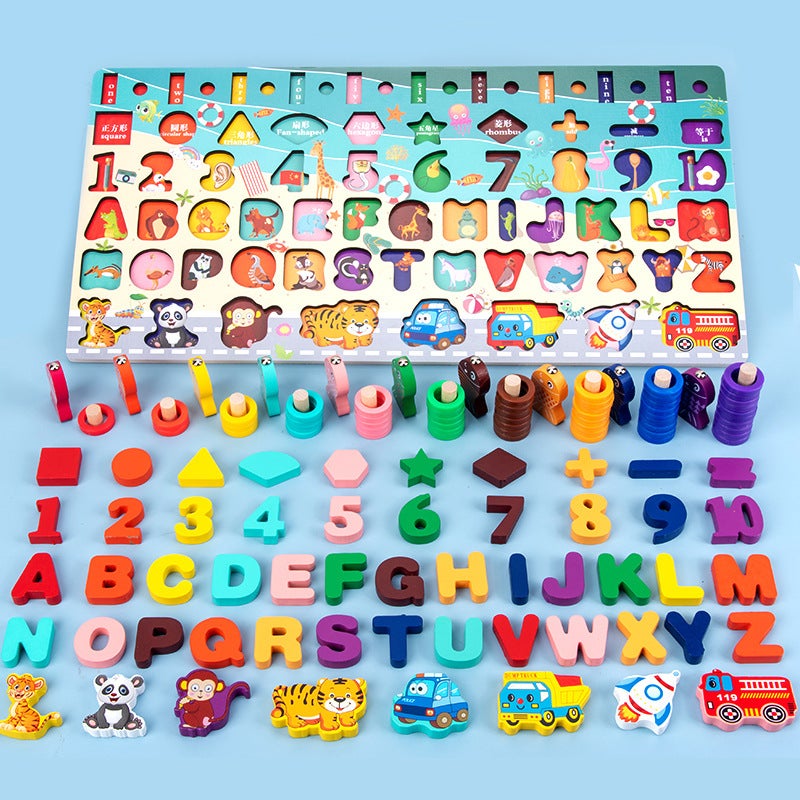 Children'S Digital Building Blocks Fishing Enlightenment Early Education Various Cognitive Jigsaw Puzzle Development Children'S Babies' Brain Toys - Image 3