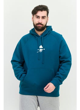 Men Sportswear Fit Long Sleeves Training Sweatshirt, Teal Green