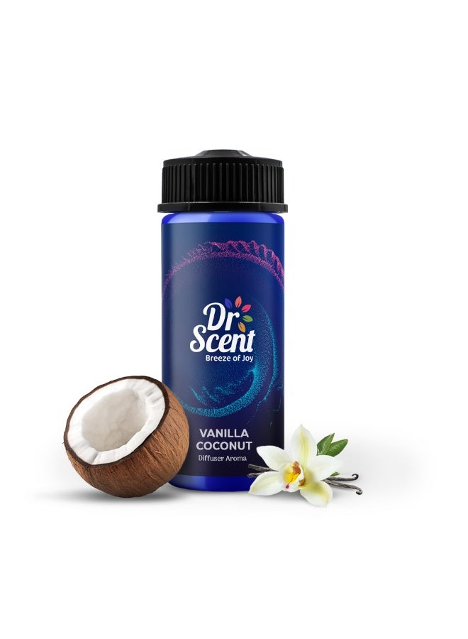 Dr Scent Breeze of Joy Diffuser Aroma Vanilla Coconut - Transform Your Space into a Tropical Oasis Relaxation and Bliss (170ml) - Image 1