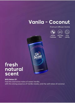 Dr Scent Diffuser Aroma Vanilla Coconut - Transform Your Space into a Tropical Oasis of Relaxation and Bliss (170ml) - pzsku/ZB1425B50180E2C272B3CZ/45/_/1720614183/928bdc0d-a06a-4a25-acdb-65c860f2d46e