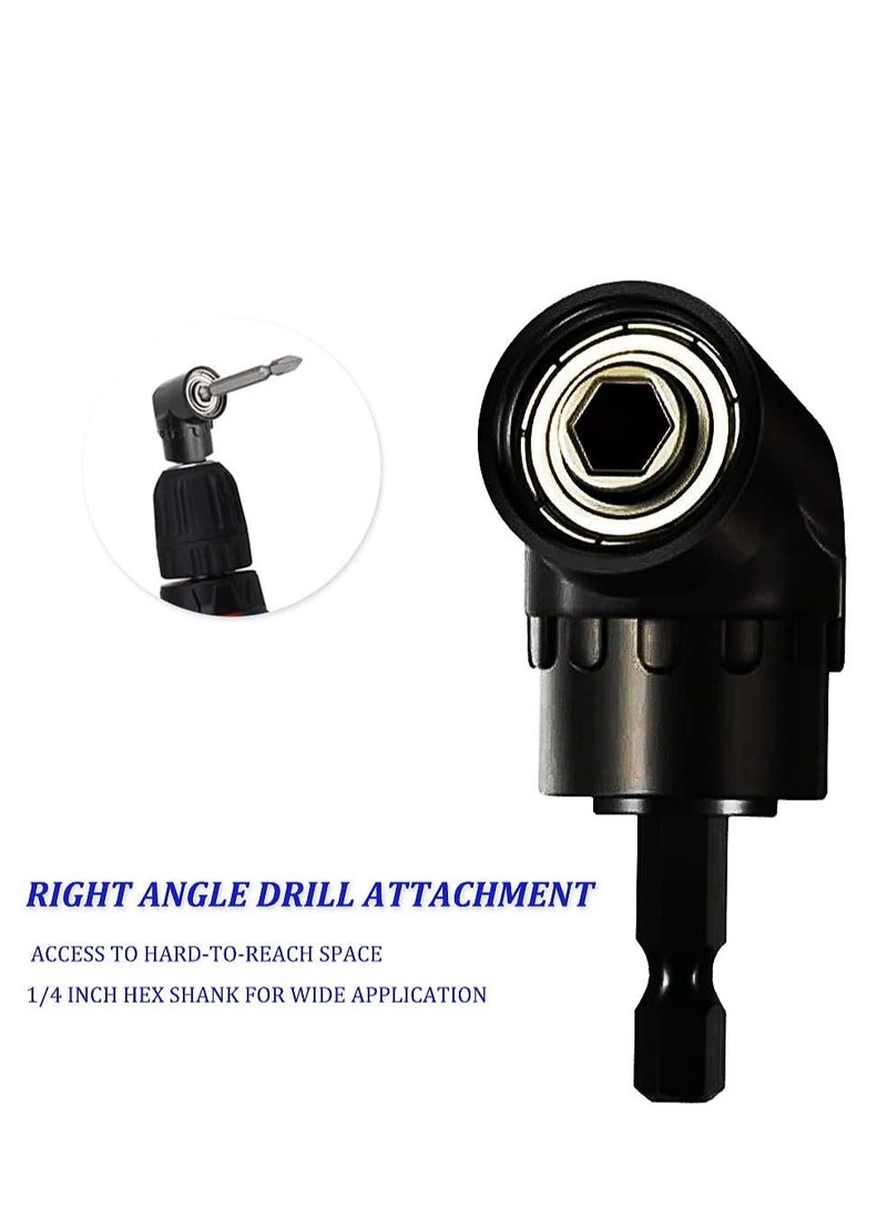 Generic - 105 Degree Right Angle Bit Extension for Drill, Right Angle Drill Adapter Attachment, Right Angled Screwdriver Drill Bit Extension, Impact Drill Bit Adapter for Tight Space (1pc，BLACK) - Image 1