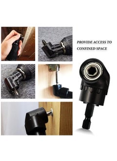 Generic 105 Degree Right Angle Bit Extension for Drill, Right Angle Drill Adapter Attachment, Right Angled Screwdriver Drill Bit Extension, Impact Drill Bit Adapter for Tight Space (1pc，BLACK)  - Image 2