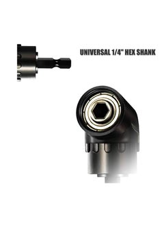 Generic 105 Degree Right Angle Bit Extension for Drill, Right Angle Drill Adapter Attachment, Right Angled Screwdriver Drill Bit Extension, Impact Drill Bit Adapter for Tight Space (1pc，BLACK)  - Image 4