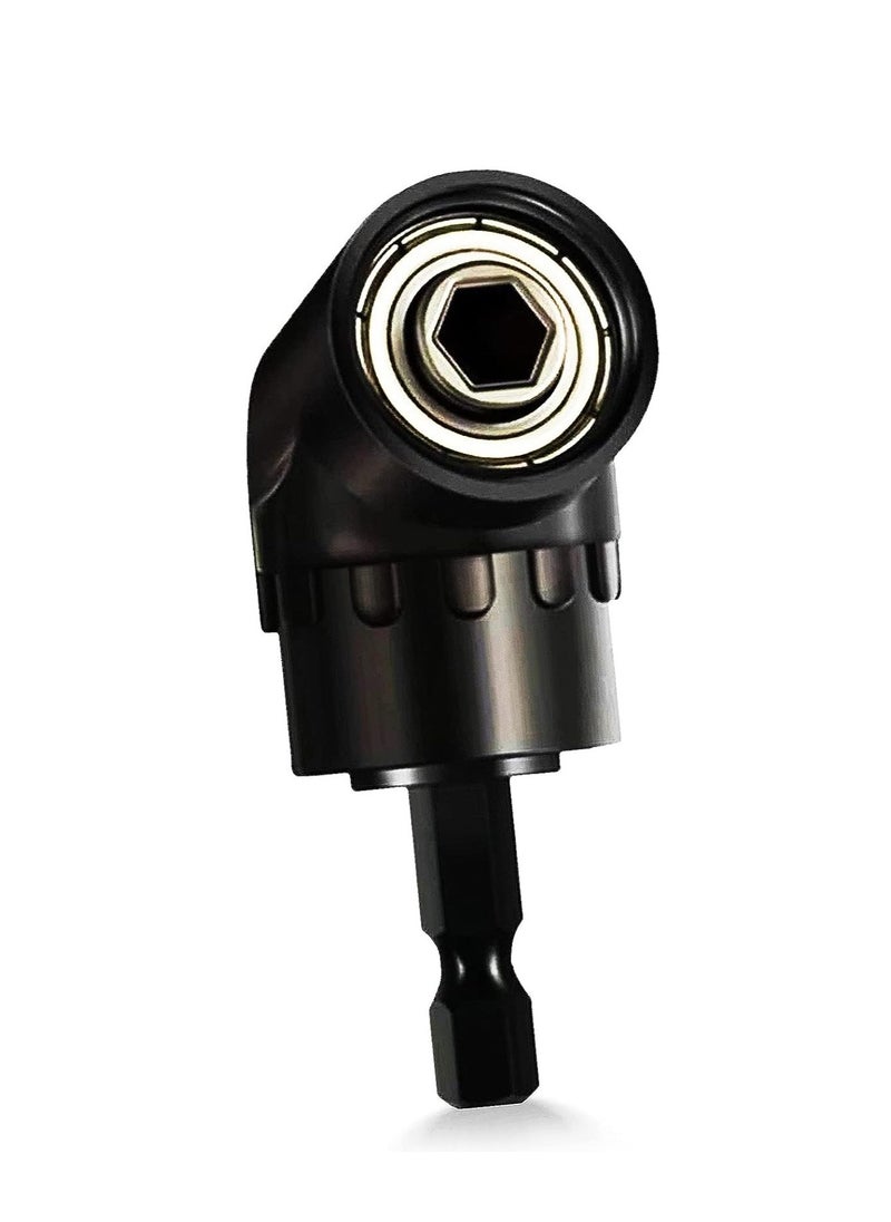 Generic - 105 Degree Right Angle Bit Extension for Drill, Right Angle Drill Adapter Attachment, Right Angled Screwdriver Drill Bit Extension, Impact Drill Bit Adapter for Tight Space (1pc，BLACK) - Image 1