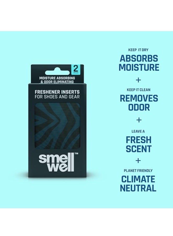 Premium SmellWell Odour Eliminating Air Purifying Bags (2 Pack | 100g) Activated Bamboo Charcoal Air Freshener for use from Gym to Car to Home (Black Zebra, Original) - Image 2