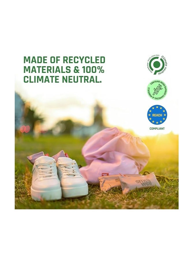 Premium SmellWell Odour Eliminating Air Purifying Bags (2 Pack | 100g) Activated Bamboo Charcoal Air Freshener for use from Gym to Car to Home (Black Zebra, Original) - Image 3